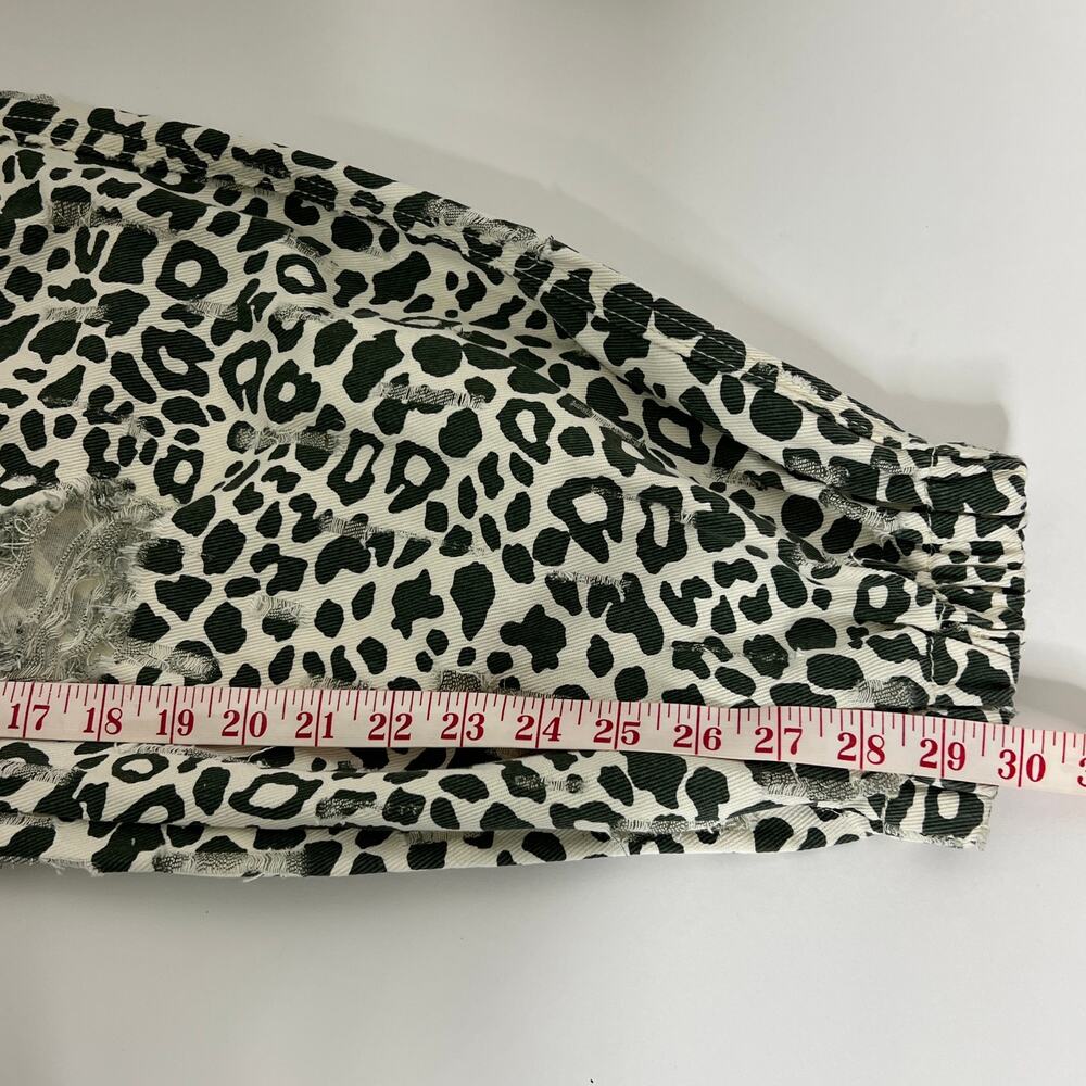 POL Leopard Patchwork Pants Crochet Lace Boho Cot… - image 9